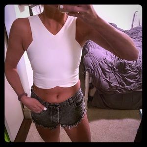 White crop top
